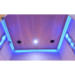 Sauna na podczerwień z leżankami i kamieniem solnym 180X180X190CM FS-CP4LS