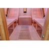 Sauna na podczerwień z leżankami i kamieniem solnym 180X180X190CM FS-CP4LS