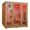 Sauna na podczerwień z leżankami i kamieniem solnym 180X180X190CM FS-CP4LS