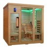Sauna na podczerwień z leżankami i kamieniem solnym 180X180X190CM FS-CP4LS