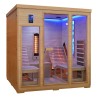 Sauna na podczerwień z leżankami i kamieniem solnym 180X180X190CM FS-CP4LS
