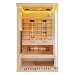 Sauna na podczerwień z kamieniem solnym 120X120X200CM FS-EP2RS LEWA