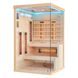 Sauna na podczerwień z kamieniem solnym 120X120X200CM FS-EP2RS LEWA