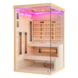 Sauna na podczerwień z kamieniem solnym 120X120X200CM FS-EP2RS LEWA