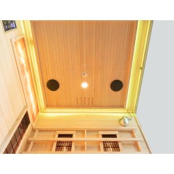Sauna na podczerwień z kamieniem solnym 120X120X200CM FS-EP2RS LEWA