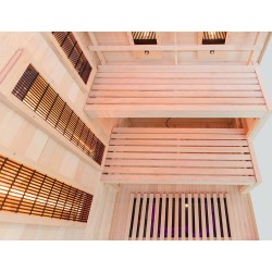 Sauna na podczerwień z kamieniem solnym 120X120X200CM FS-EP2RS LEWA